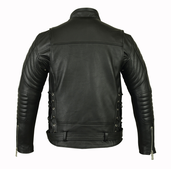 First  T-3 ZO Куртка мужская кожаная Терминатор, черный, XS-3XL