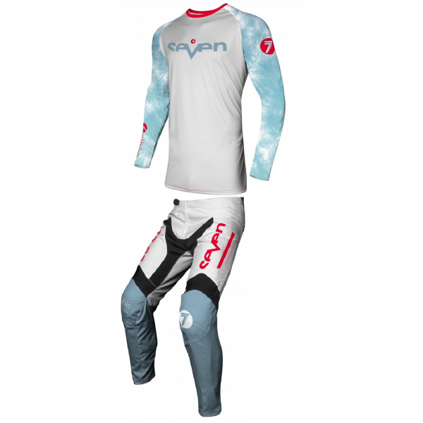 Seven Vox Ethika Youth Vapor мотоштаны подростковые, бело-голубой