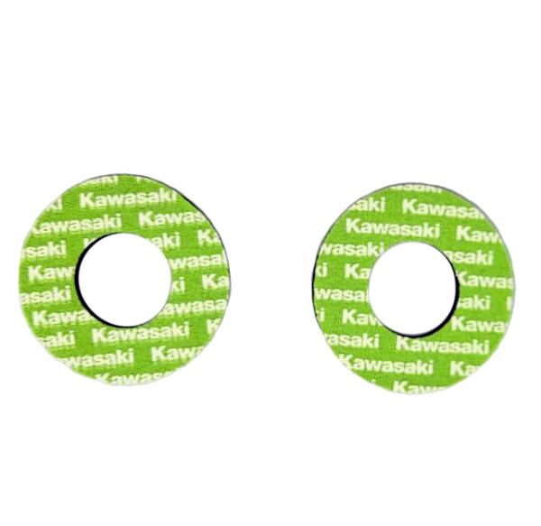 SM-Parts Kawasaki донаты на грипсы (накладки на ручки руля), зелёный