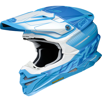 Shoei VFX-WR Zinger TC-2 шлем кроссовый, сине-белый