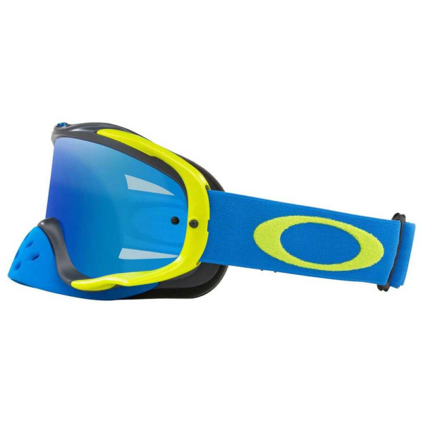 Oakley Crowbar Solid мотоочки, желто-голубой, синяя линза (OO7025-67)