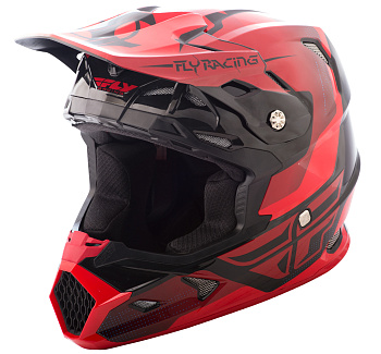 Fly Racing Toxin Original  2018 шлем кроссовый, красно-черный Fly Racing Toxin Original  2018 шлем кроссовый, красно-черный
