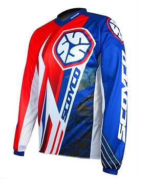 Scoyco T203 джерси, сине-бело-красный