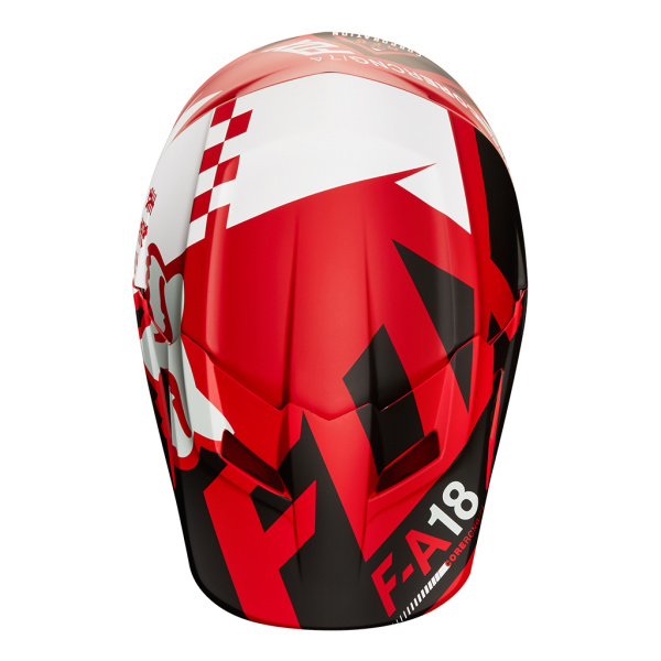 Fox Racing V1 Sayak 2018 Youth шлем подростковый, черно-красный