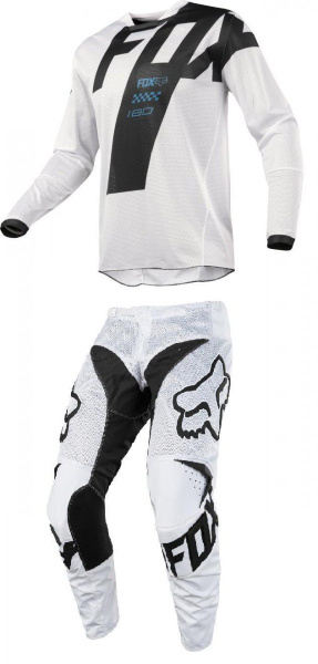 Fox Racing 180 Mastar Airline 2018 комплект, бело-черный