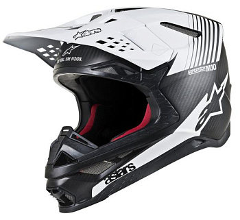 Alpinestars Supertech M10 Dyno Black/White шлем кроссовый