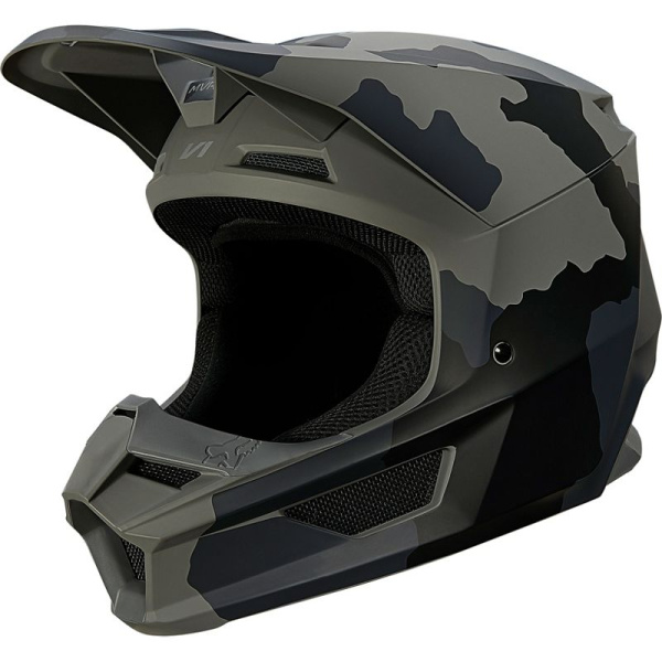 Fox Racing V1 Trev 2022 Black Camo шлем кроссовый