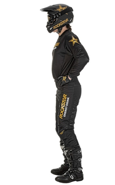 Fly Racing Kinetic Rockstar 2022 комплект, черно-золотой Fly Racing Kinetic Rockstar 2022 комплект, черно-золотой