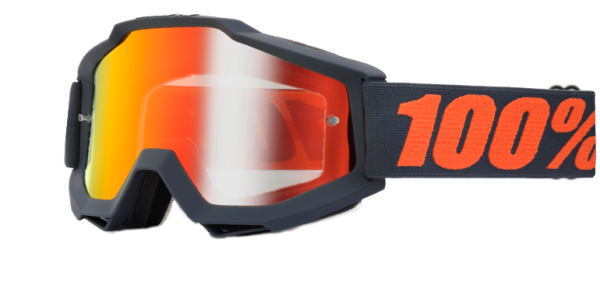 100% Accuri Matte Gunmetal Mirror Red Lens мотоочки