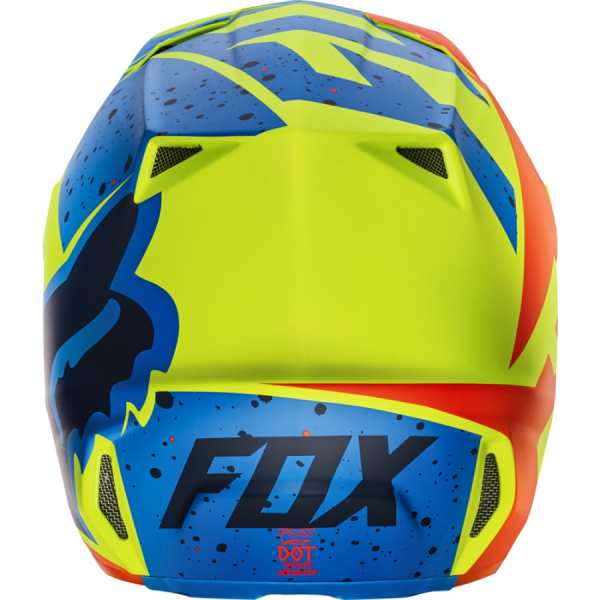 Fox Racing V2 Nirv шлем кроссовый, желто-синий