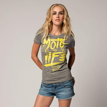 Fox Girls Furious Crew Neck Tee футболка женская, серый Fox Girls Furious Crew Neck Tee футболка женская, серый