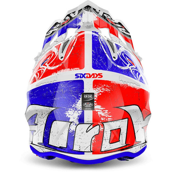 Airoh Aviator 2.2 Six Days 2018 Red шлем внедорожный, бело-красно-синий