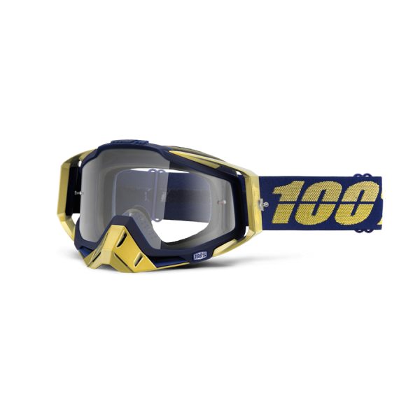 100% Racecraft Renaissance Clear Lens мотоочки, сине-золотистый, прозрачная линза