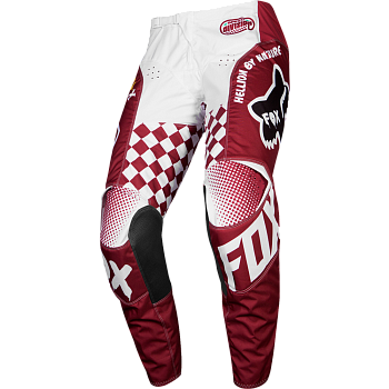 Fox Racing 180 Czar 2019 мотоштаны, красно-белый Fox Racing 180 Czar 2019 мотоштаны, красно-белый
