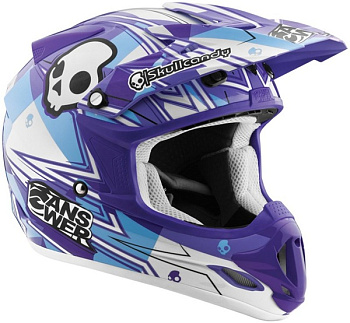 Шлем Answer Comet Skullcandy (фиолетовый/голубой/белый)