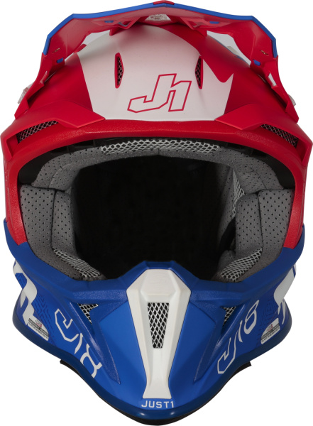 Just1 J18 Vertigo шлем кроссовый, сине-бело-красный матовый