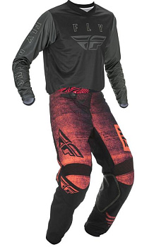 Fly Racing Kinetic Noiz/F-16 2021 комплект, черно-красный Fly Racing Kinetic Noiz/F-16 2021 комплект, черно-красный