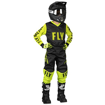 Fly Racing F-16 2023 Black/Hi-Vis комплект подростковый Fly Racing F-16 2023 Black/Hi-Vis комплект подростковый