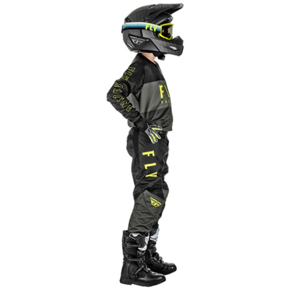 Fly Racing F-16 2022 комплект подростковый, серо-черно-желтый Fly Racing F-16 2022 комплект подростковый, серо-черно-желтый