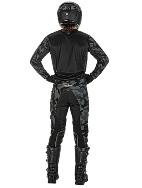 Fly Racing Kinetic SE Tactic комплект, черно-серый камуфляж