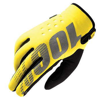 100% Brisker Cold Weather мотоперчатки, желтый