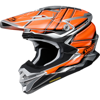 Shoei VFX-WR Glaive TC-8 шлем кроссовый, серо-оранжевый