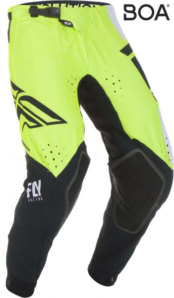 Fly Racing Evolution DST 2019 мотоштаны, черно-бело-желтый Fly Racing Evolution DST 2019 мотоштаны, черно-бело-желтый