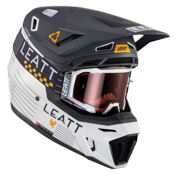 Leatt Kit Moto 8.5 V23 Metallic шлем кроссовый + Velocity 5.5 мотоочки