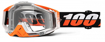 100% Racecraft Ultrasonic Clear Lens мотоочки, черно-оранжевый