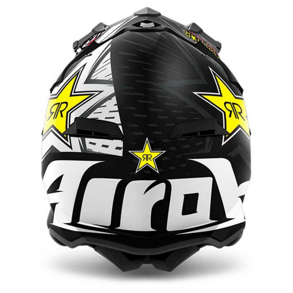 Airoh Terminator Open Rockstar шлем внедорожный, бело-черно-желтый