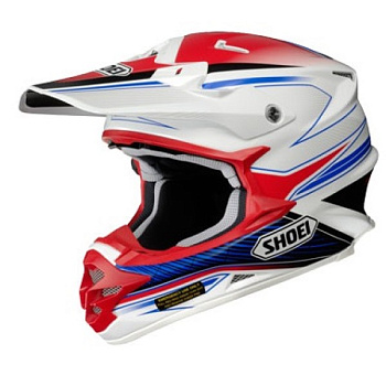Shoei VFX-W Sear TC-10 шлем кроссовый, бело-красный