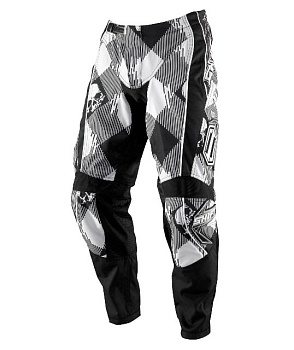 Shift Racing Assault мотоштаны, черно-белый с черепами