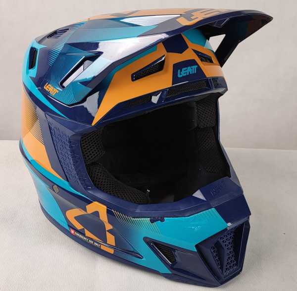 Leatt Kit Moto 7.5 V21 Blue шлем кроссовый + Velocity 4.5 мотоочки (б/у)