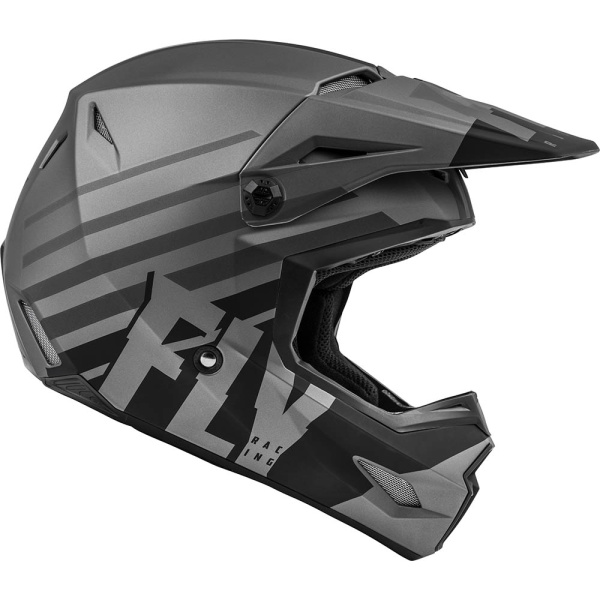 Fly Racing Kinetic Thrive шлем кроссовый, серо-черный матовый Fly Racing Kinetic Thrive шлем кроссовый, серо-черный матовый