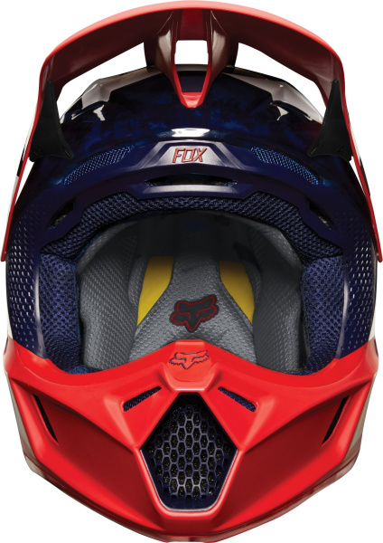 Fox Racing V3 Preest 2018 шлем кроссовый, сине-красный
