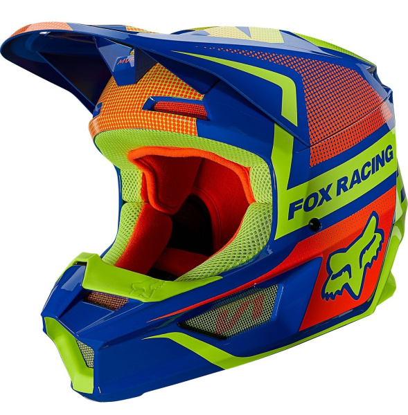 Fox Racing V1 Oktiv Blue шлем кроссовый