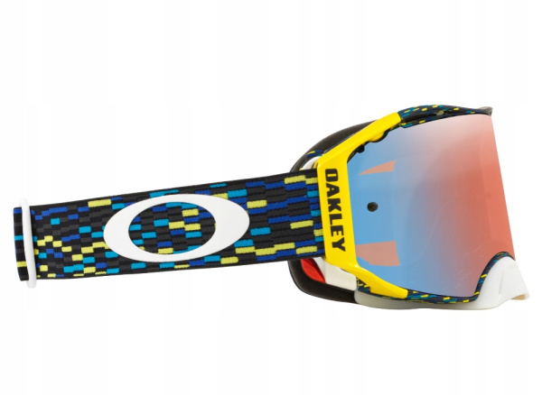Oakley Crossbril Airbrake Equalizer Blue Yellow мотоочки, сине-оранжевая линза