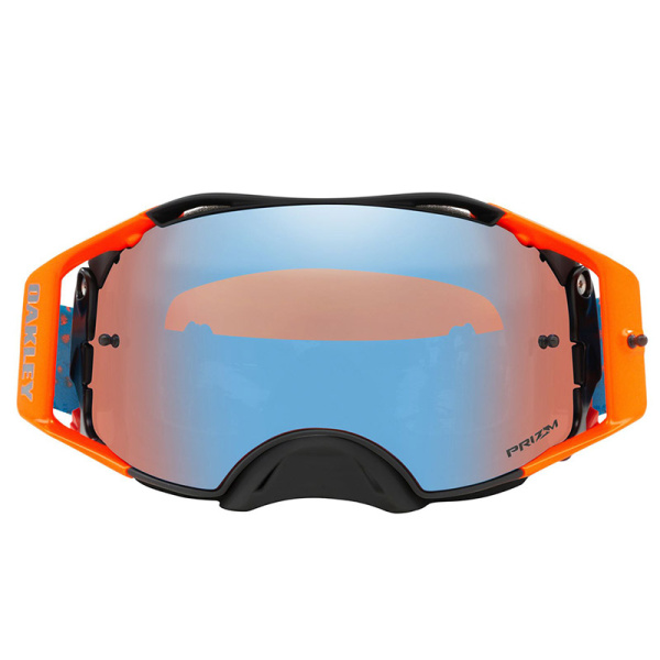 Oakley Airbrake MX Camo Vine Night мотоочки, оранжево-синий, синяя линза