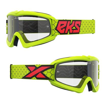 EKS Brand XGROM Youth Flo Yellow / Clear Lens мотоочки подростковые