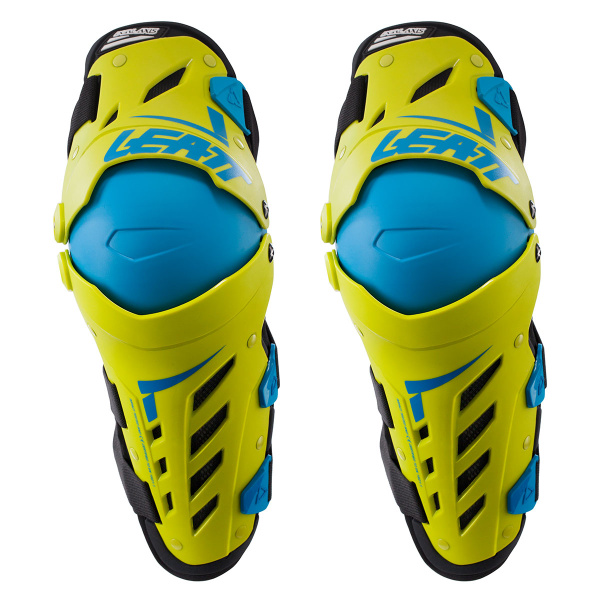 Leatt Dual Axis шарнирные наколенники, салатово-синий