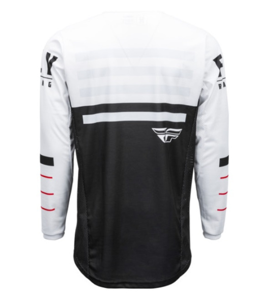 Fly Racing Kinetic K120 2020 джерси, черно-белый Fly Racing Kinetic K120 2020 джерси, черно-белый