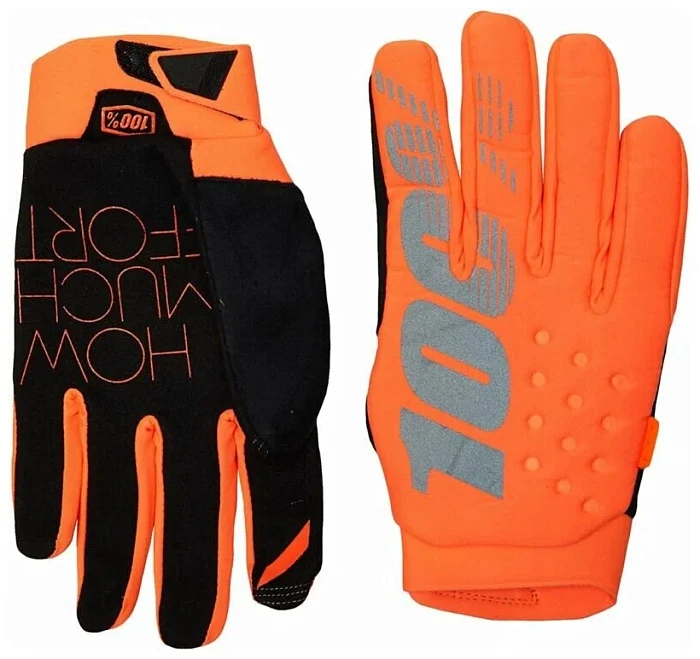 100% Brisker Youth Fluo Orange мотоперчатки подростковые