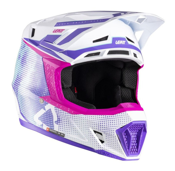 Leatt Kit Moto 7.5 V26 Purple шлем кроссовый + Velocity 4.5 мотоочки