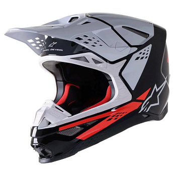 Alpinestars Supertech M8 Factory Black/White/Red Fluo шлем кроссовый
