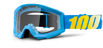 100% Strata Blue Clear Lens мотоочки, голубой