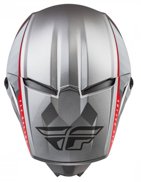 Fly Racing Kinetic Drift шлем кроссовый, серо-красный