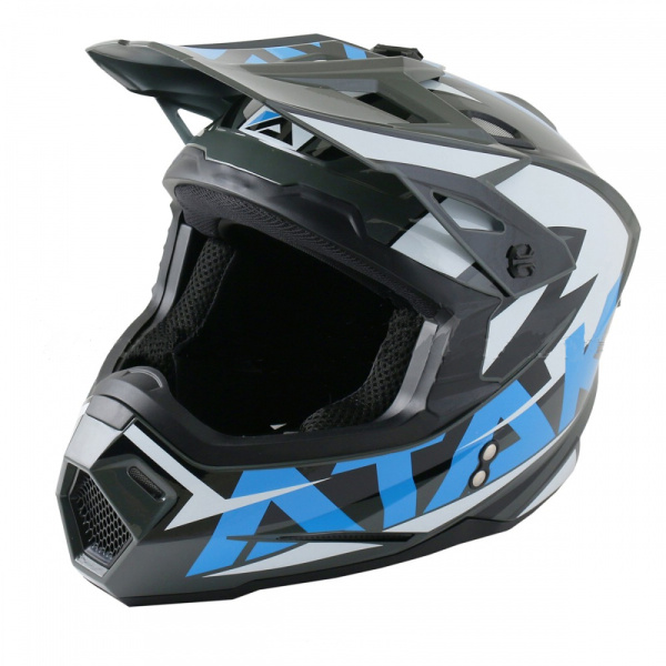 Ataki JK801 Rampage шлем кроссовый, серо-синий