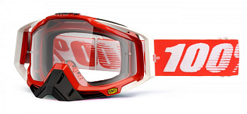 100% Racecraft Fire Red Clear Lens мотоочки, красный