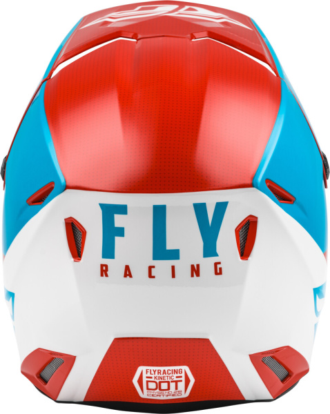 Fly Racing Kinetic Straight Edge шлем кроссовый, красно-бело-синий Fly Racing Kinetic Straight Edge шлем кроссовый, красно-бело-синий