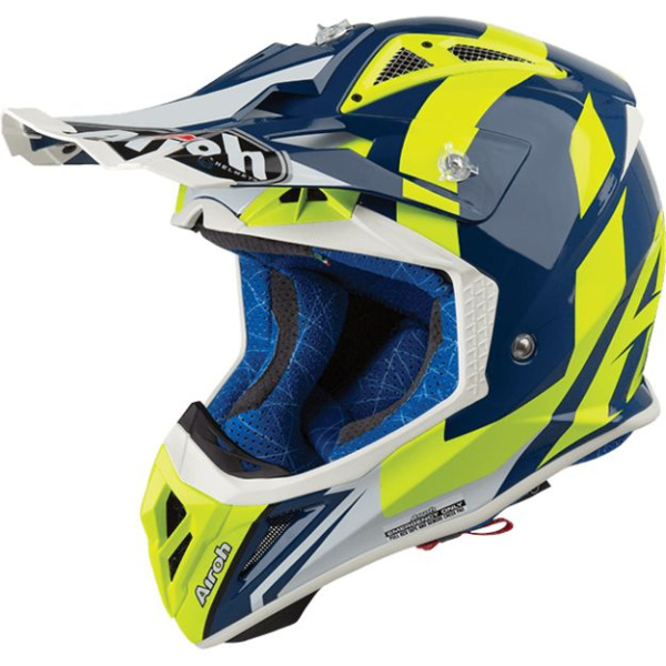 Airoh Aviator 2.3 Bigger Blue Gloss шлем внедорожный